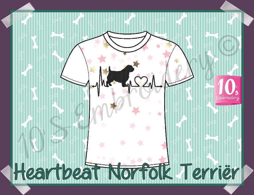 Pattern Heartbeat Norfolk Terriër