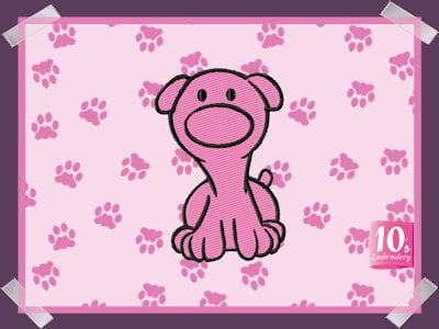 Pattern One Color Dog