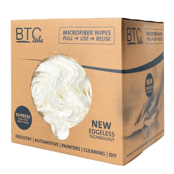 BTC line blue Microfiber wipes Box 50stuks