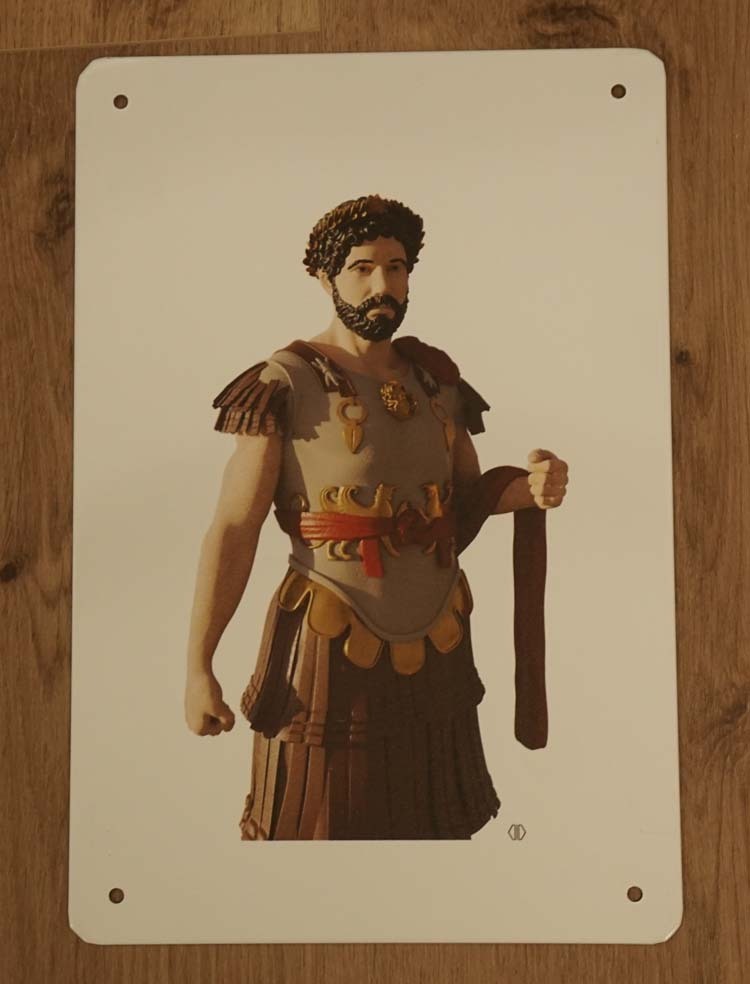 Metalen wanddecoratie  " Romeinse krijger "