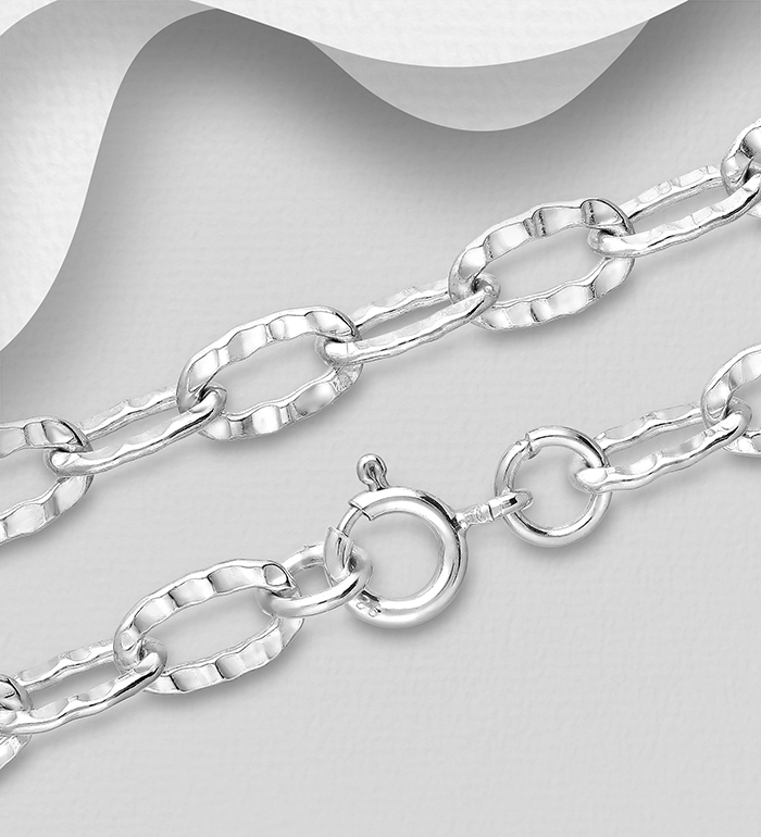 Zilveren ketting Roll chain " 55 cm lang, 5,5 mm dikte "