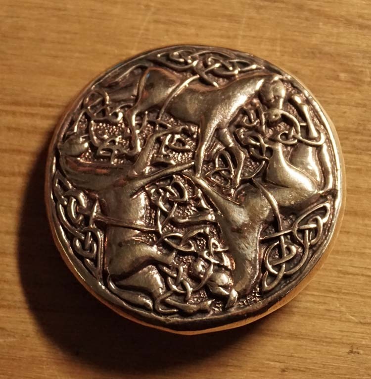 Broche " Celtic horse " brons