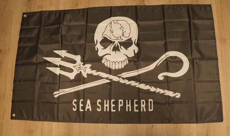 Vlag " Sea shepherd " Doodskop UITVERKOCHT