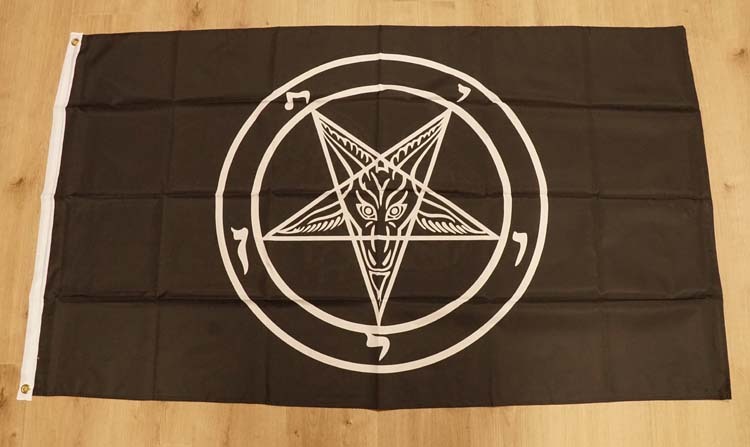 Vlag " Baphomet Church of Satan "