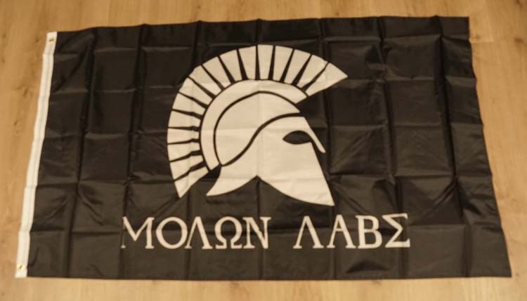 Vlag " Griekse spartan molon "