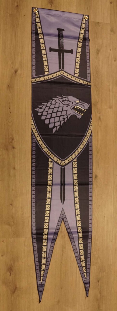 Banner " Weerwolf " paars / zwart