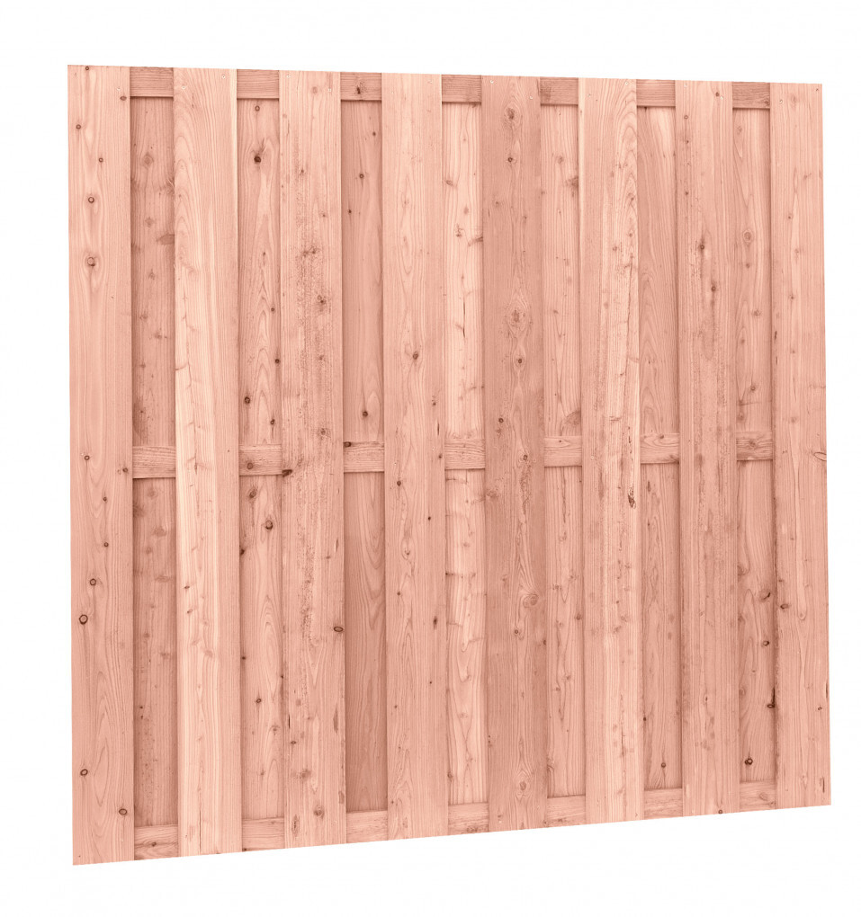 Plankenscherm | Douglas | fijnbezaagd | 18 planken van 15 mm | 180 x 180 cm | Horizontaal, Verticaal | onbehandeld