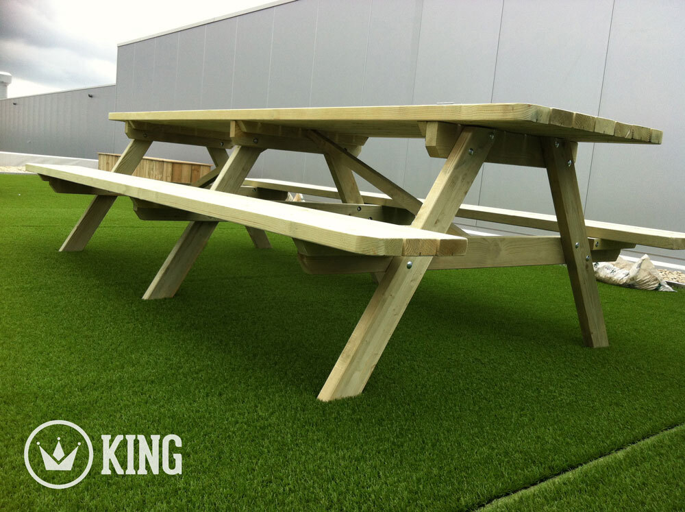 <BIG><B>ROYAL KING ® Table de pique-nique 3.00m / 4.5cm d'épaisseur</B></BIG>