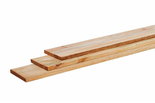 180 cm (1,5 x 14,0) | Geschaafde plank | Grenen Tuinhout | Behandeld