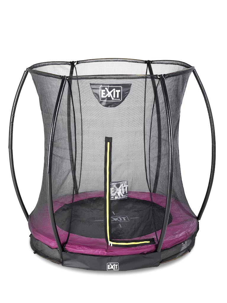 EXIT Silhouette inground trampoline diameter 183cm met veiligheidsnet- roze