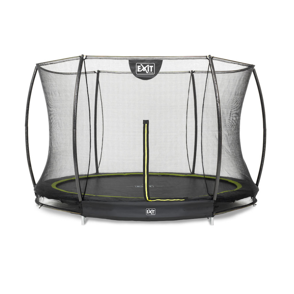 EXIT Silhouette inground trampoline diameter 305cm met veiligheidsnet- zwart