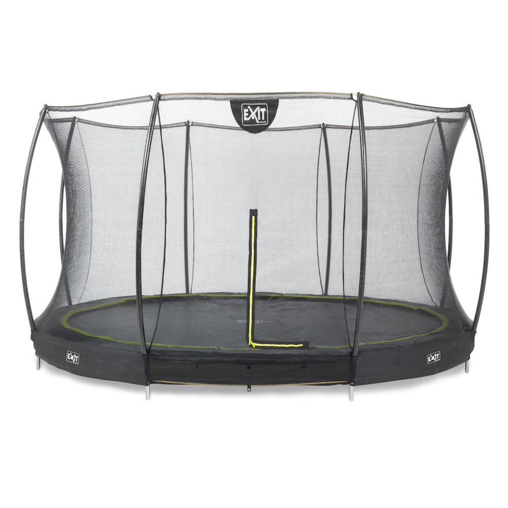 EXIT Silhouette inground trampoline diameter 427cm met veiligheidsnet- zwart