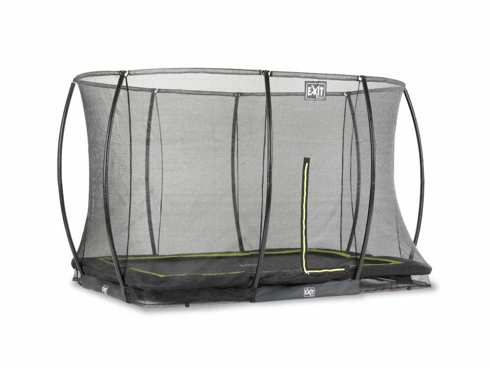 EXIT Silhouette inground trampoline 244x366cm met veiligheidsnet - Zwart