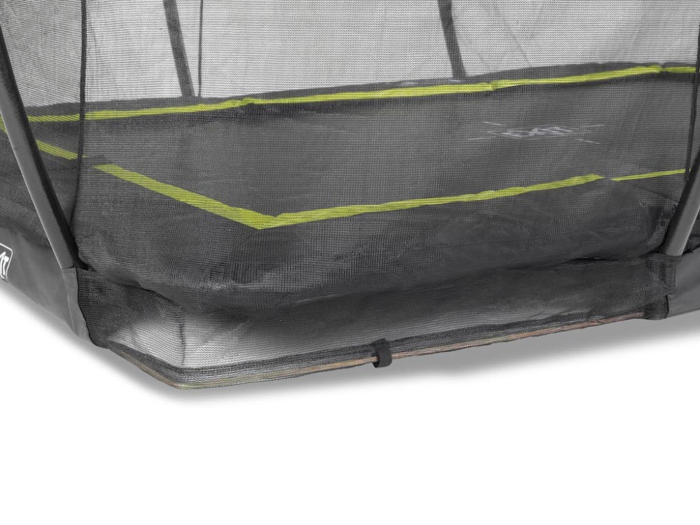 EXIT Silhouette inground trampoline 244x366cm met veiligheidsnet- zwart