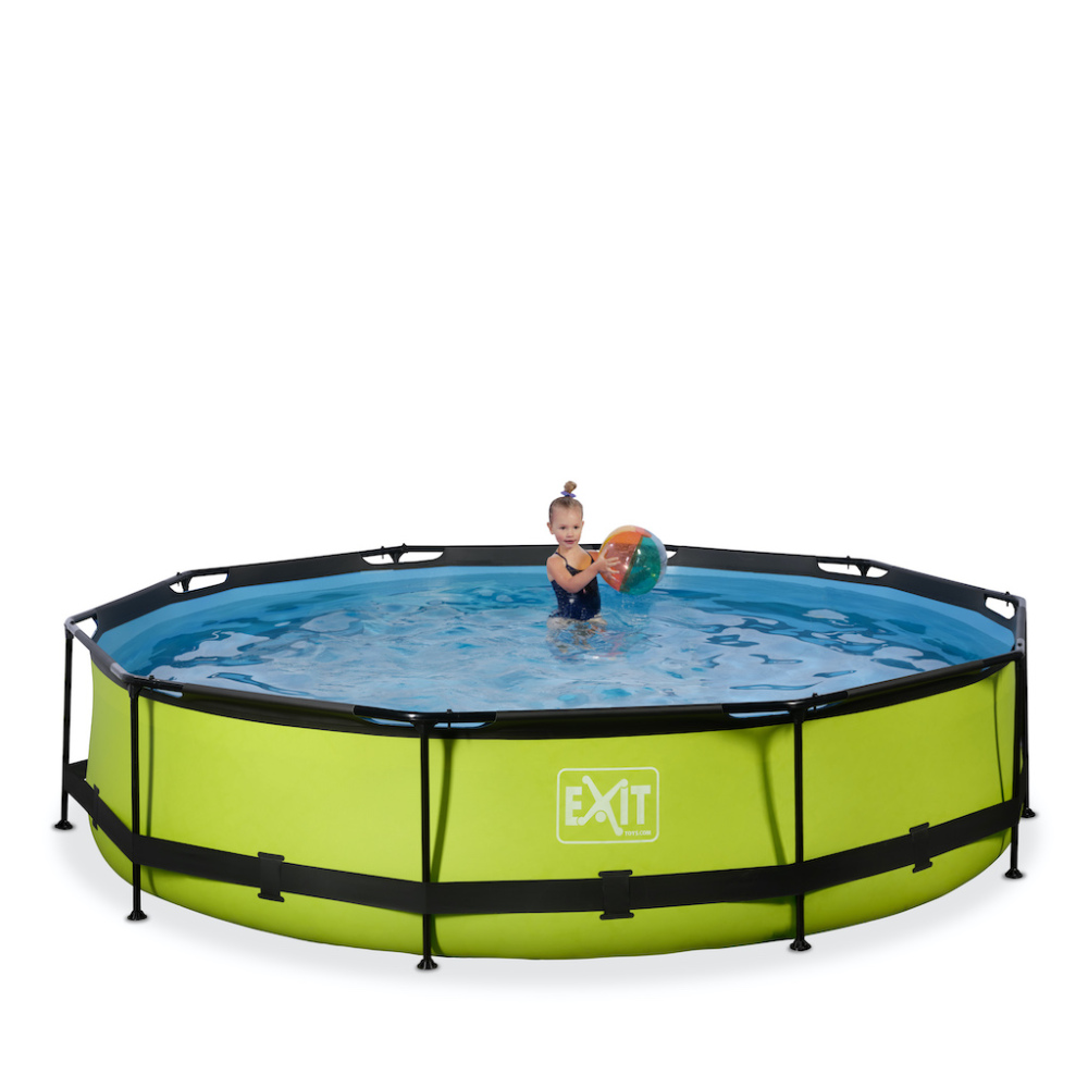 EXIT Lime zwembad diameter 360x76cm met filterpomp - groen