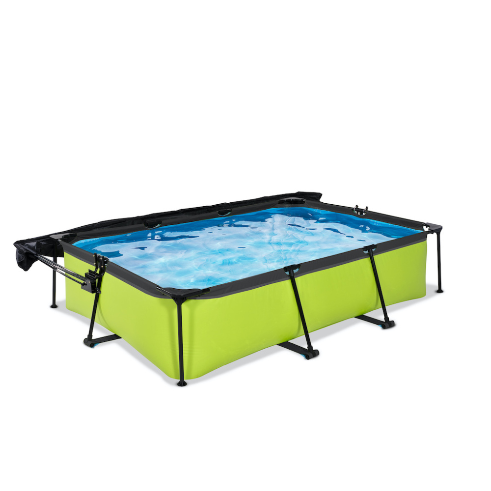 EXIT Lime zwembad 300x200x65cm met schaduwdoek en filterpomp - groen