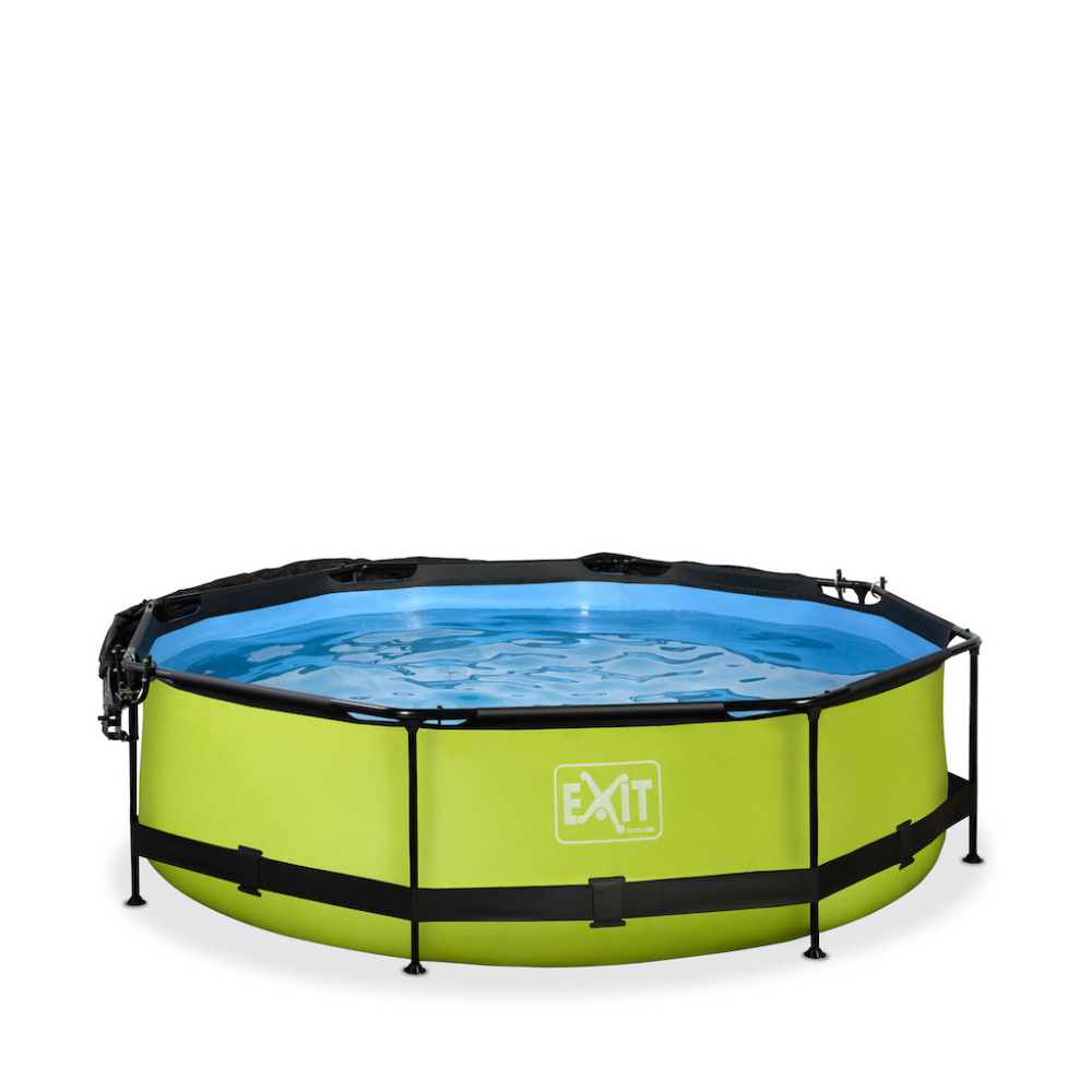 EXIT Lime zwembad diameter 300x76cm met schaduwdoek en filterpomp - groen