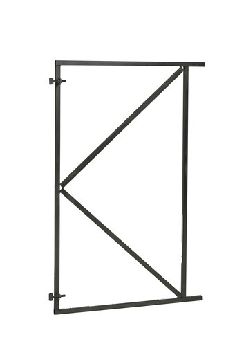 Stalen poortframe verstelbaar zwart 100 x 155 cm.