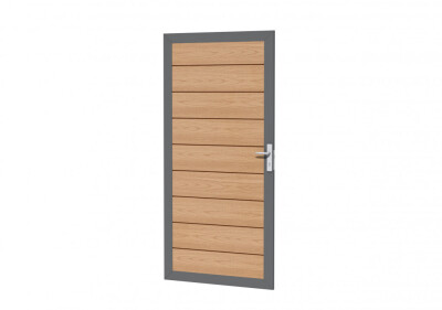 Schermplank | Hout Kunststof Composiet | Composiet co-extrusie | 90 x 183 cm | rabat deur met houtmotief | Lichtbruin | Recht |
