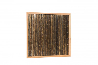 Plankenscherm | Bamboe | Zwart | douglas frame |186 x 186 cm | Rechte afscheiding | Onbehandeld