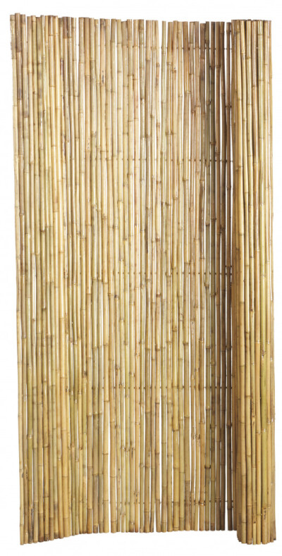 Bamboescherm | Bamboe | rol 180 x 180 cm | gelakt | Horizontaal, Verticaal | Staaldraad