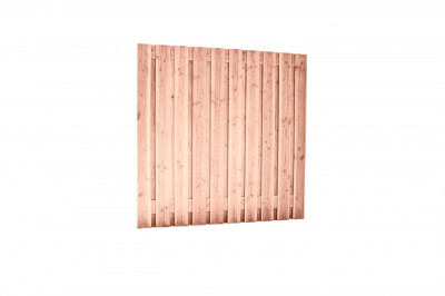 Plankenscherm | Douglas | Geschaafd| 21 planken van 16 mm | 180 x 180 cm | Verticaal | Onbehandeld