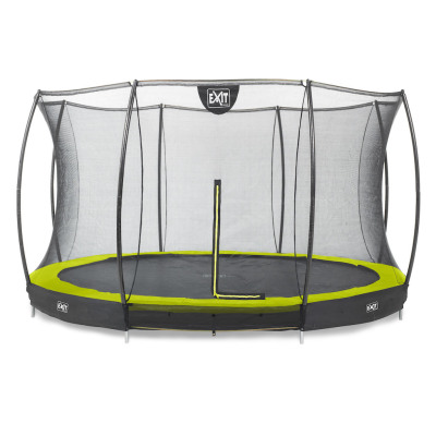 EXIT Silhouette inground trampoline diameter 427cm met veiligheidsnet- groen