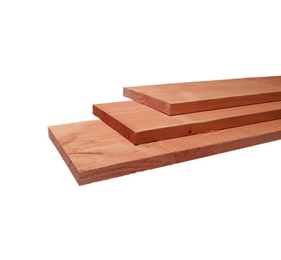 180 cm (1,5 x 14,0) | Fijnbezaagde Plank| Douglas Tuinhout | Behandeld