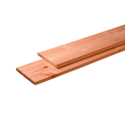 300 cm (2,8 x 19,5) | Geschaafde Plank | Douglas Tuinhout | Onbehandeld | 1 zijde geschaafd | 1 zijde fijnbezaagd