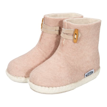 Vilten kinderslof Boots Soft Pink