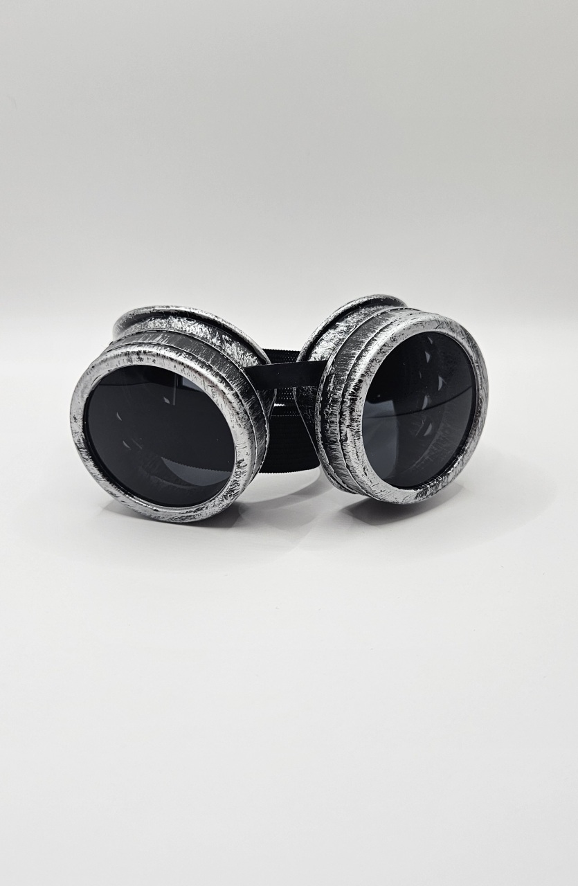 Zilveren steampunk goggles voor een authentieke en moderne steampunk look