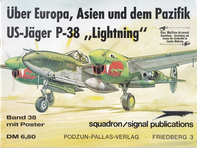 Uber Europa, Asien und dem Pazifik US J&auml;ger P-38 \"Lightning\"