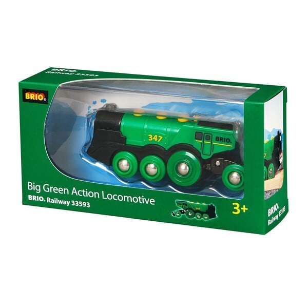 BRIO Grote groene locomotief op batterijen