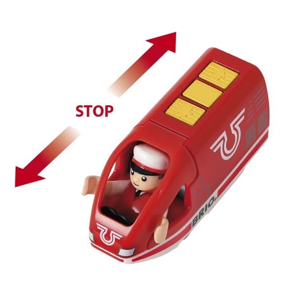 BRIO Oplaadbare rode passagierstrein met USB-kabel