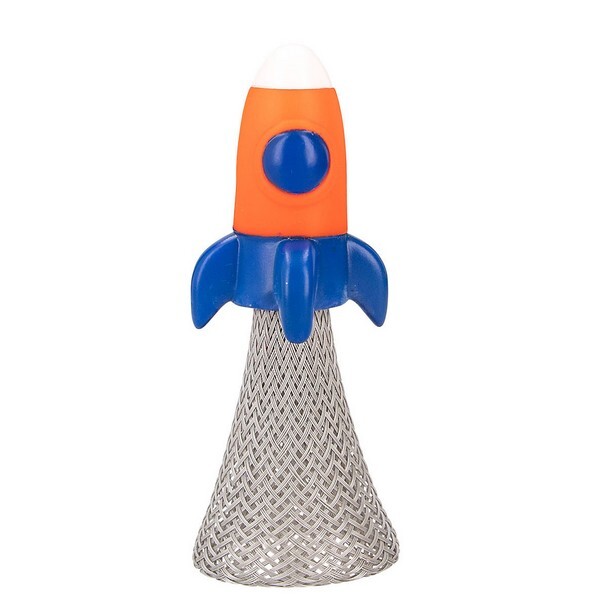 Space Fun Jumping Rocket met LED-lampje Grijs