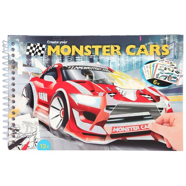 Monster Cars Kleur- en Stickerboek