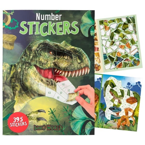 Dino World Number Stickers Stickerboek