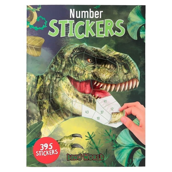 Dino World Number Stickers Stickerboek
